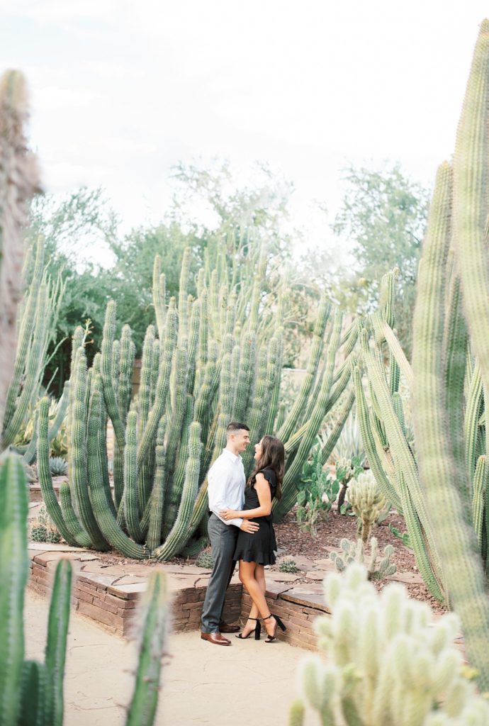 Couple next to cactus