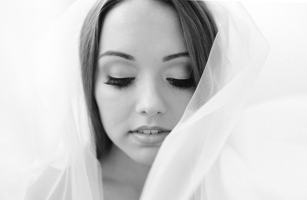 close up of bride 