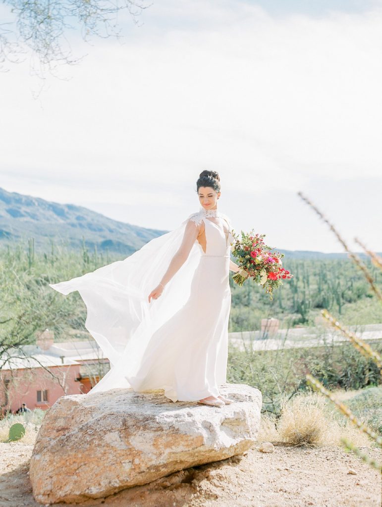 bride atop a mountain 