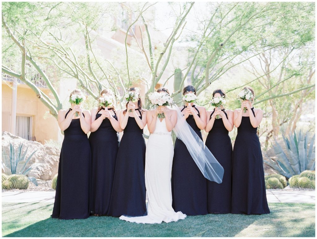 Bridesmaids at JW Marriott Starr Pass Wedding in Tucson, Arizona