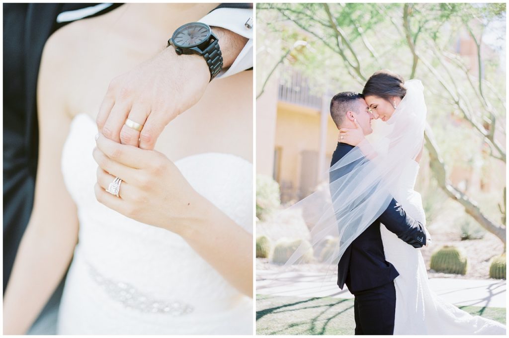 Bride and groom at JW Marriott Starr Pass Wedding in Tucson, Arizona