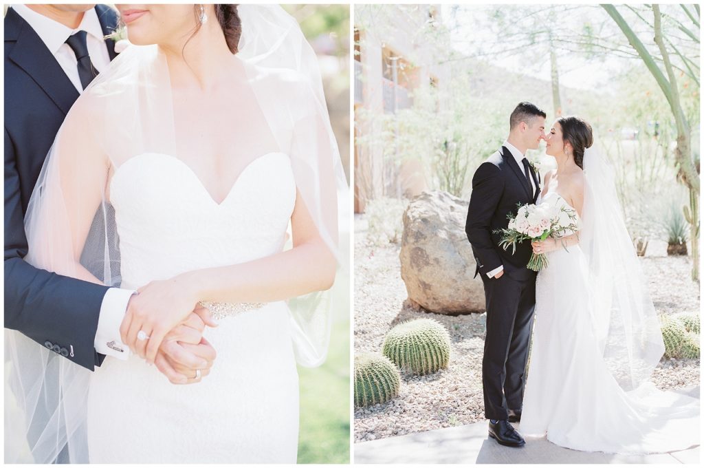 Bride and groom at JW Marriott Starr Pass in Tucson, Arizona